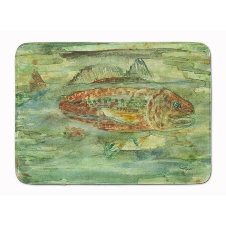 Carolines Treasures Abstract Red Fish Machine Washable Memory Foam Mat 8960RUG